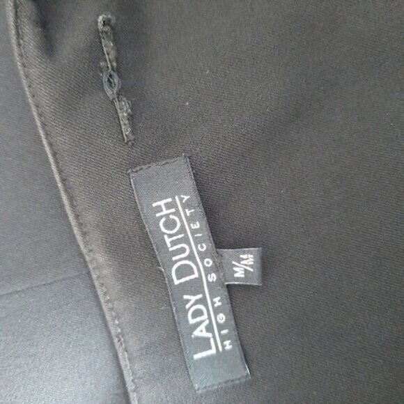 LADY DUTCH Moto Jacket Mixed Media w/ Faux Leather Sleeves Sz M - Picture 6 of 7